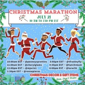 Updated schedule. Holiday Christmas in July